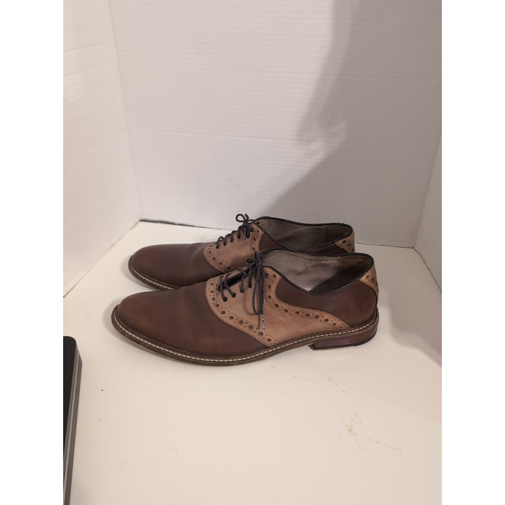Ashton Grey Collection Banks Two-tone Lace Up Dress Shoes Men's Sz 10 - Picture 5 of 12